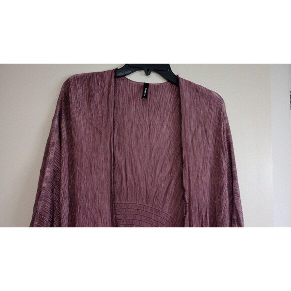 Women's Torrid Light Weight Woven Rauna Rose Taupe Kimono, One Size (Plus) - Picture 4 of 12